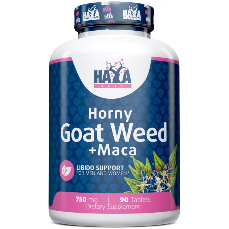 Haya Labs Horny Goat Weed Extract + Maca 750 mg 90 tabletid foto